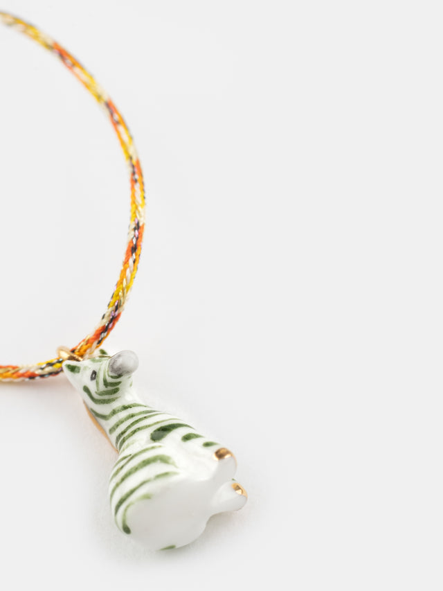 Nach Bijoux Bracelet Cordon Zèbre Vert