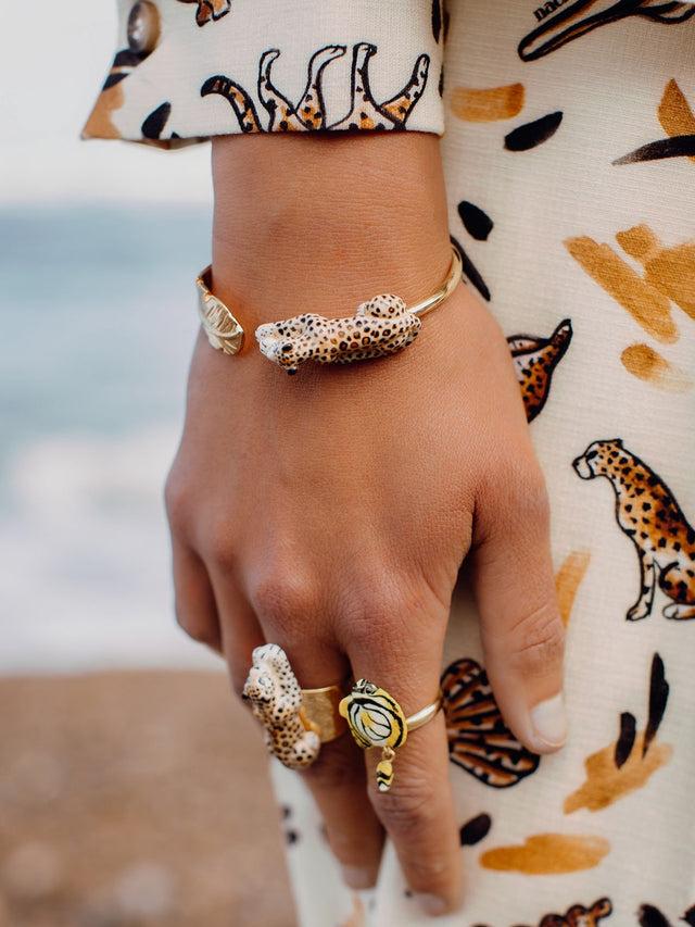 Nach Bijoux Bracelet FaceToFace Léopard & Palme