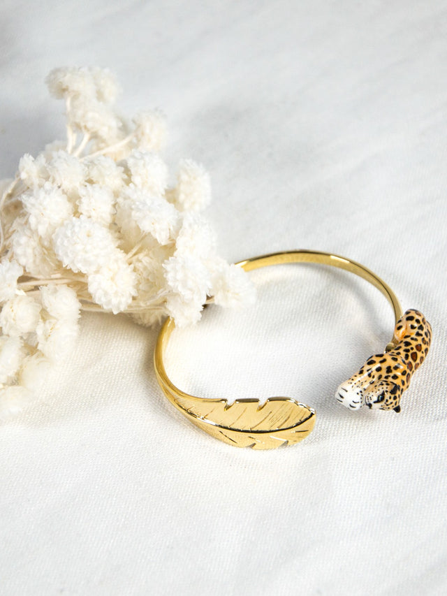 Nach Bijoux Bracelet FaceToFace Léopard & Palme