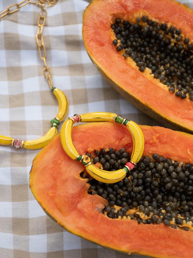 Nach Bijoux Bracelet Fruits & Perles Bananes Jaunes