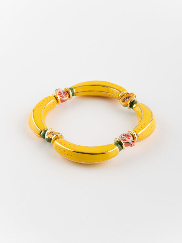 nach bijoux Bracelet fruits & perles bananes jaunes