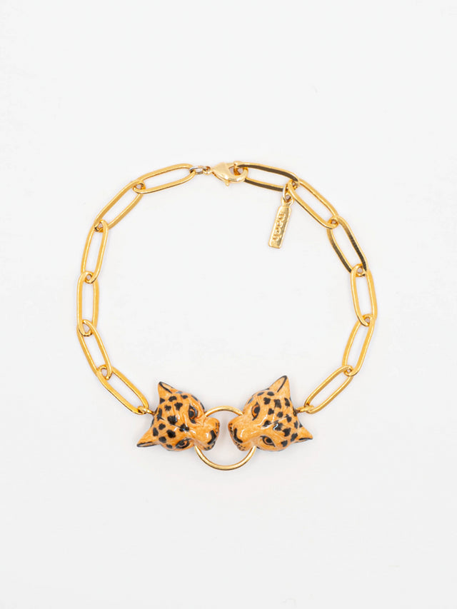nach bijoux Bracelet léopards mordant anneau