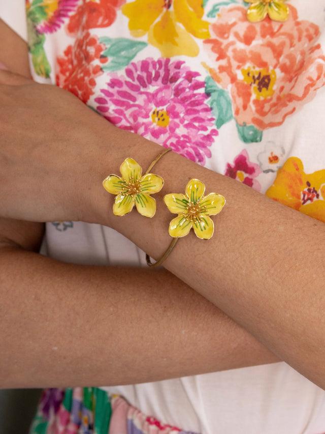 Nach Bijoux Bracelet Maxi FaceToFace Fleurs Jaunes
