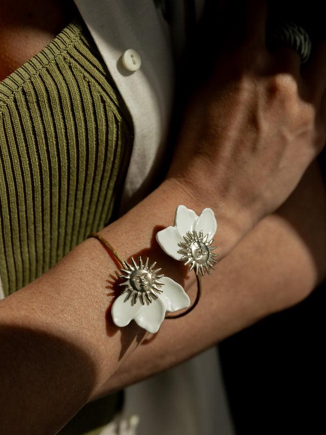 nach bijoux Bracelet maxi FaceToFace soleil blanc