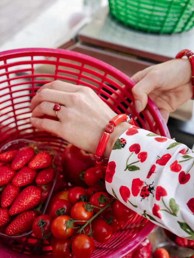 Nach Bijoux Bracelet Perles Cœurs - Chérie Cherry