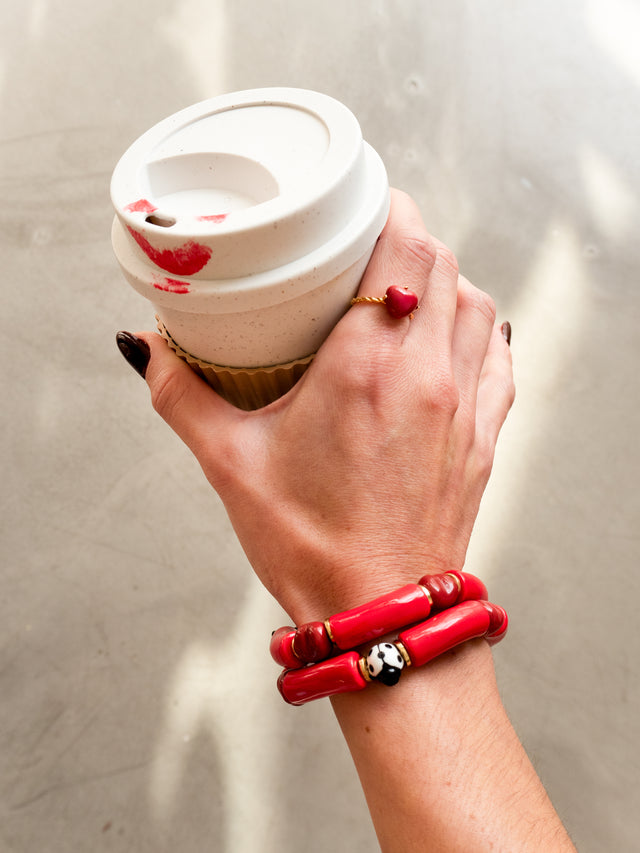 Nach Bijoux Bracelet Perles Cœurs - Chérie Cherry