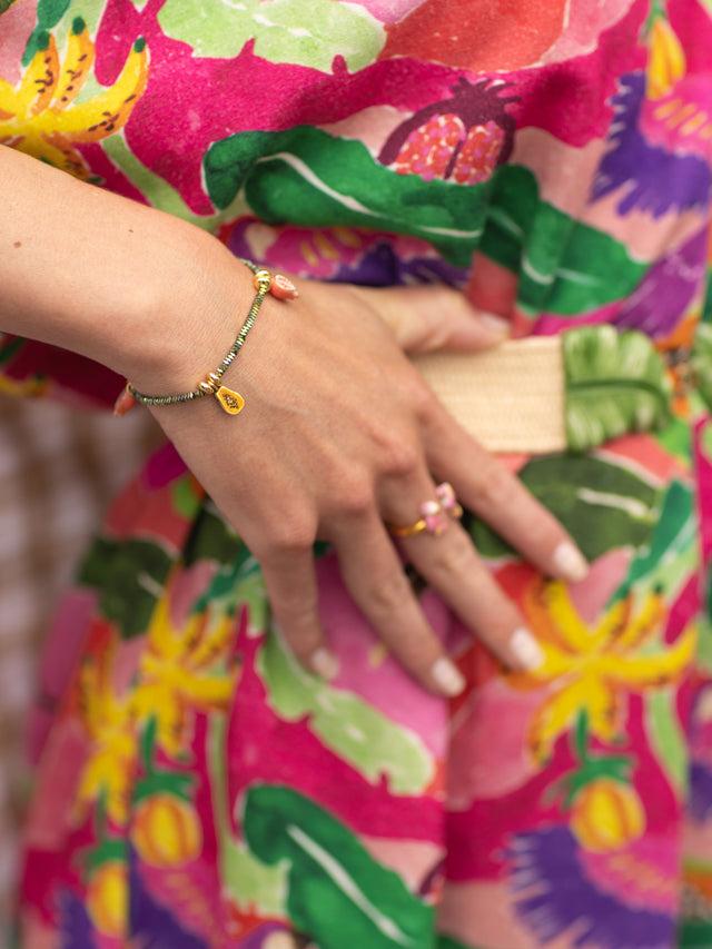 Nach Bijoux Bracelet Perles D'hématite & Fruits