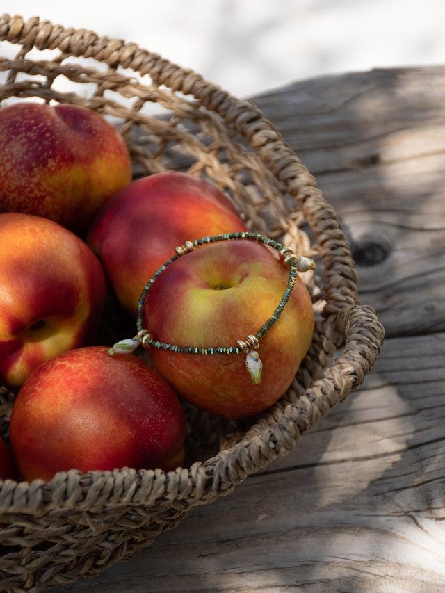 Nach Bijoux Bracelet Perles D'hématite Perruche