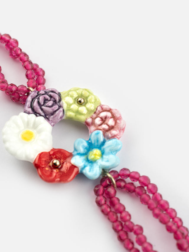 Nach Bijoux Bracelet Perles Et Couronne De Fleurs
