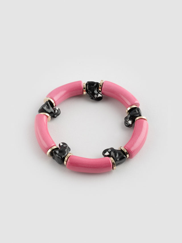 nach bijoux Bracelet perles roses éléphant