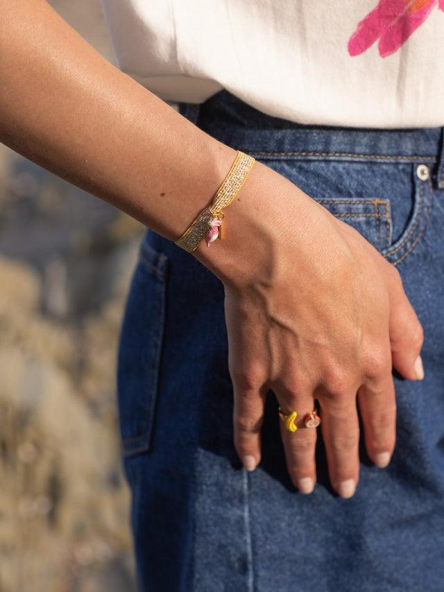 Nach Bijoux Bracelet Twistband Cacatoès Rose