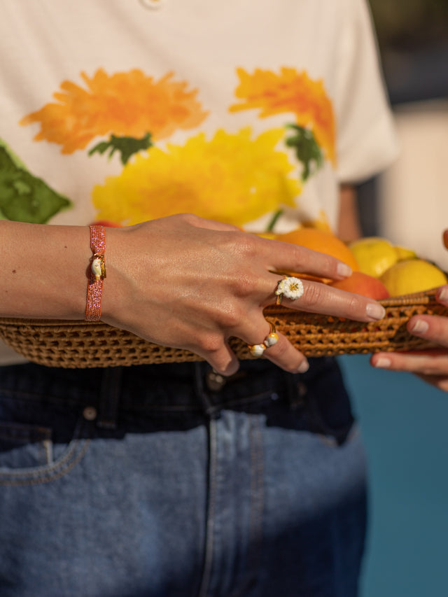 Nach Bijoux Bracelet Twistband Perruche Blanche