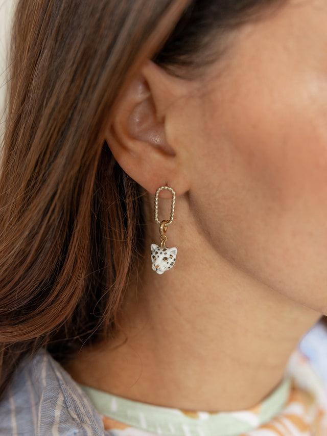 Nach Bijoux Charm's Léopard Blanc Et Doré
