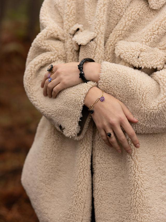 Nach Bijoux Charm's Panthère Noire à Strass