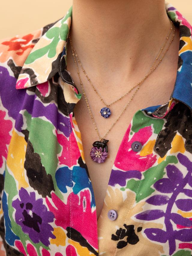 Nach Bijoux Collier Chardon Bleu