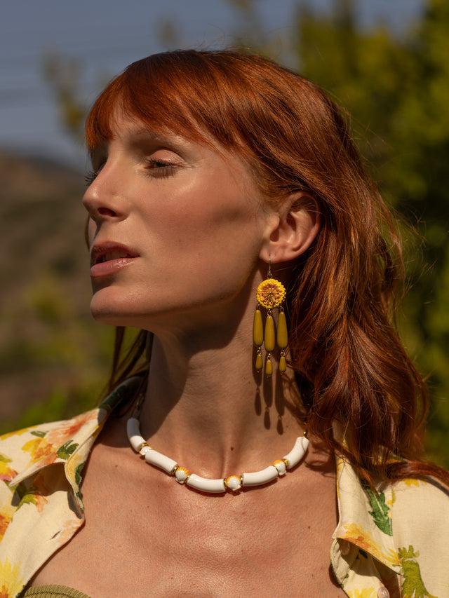 Nach Bijoux Collier Coquillages & Perles Blanches