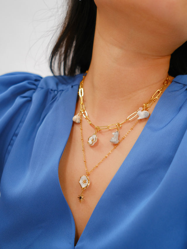 Nach Bijoux Collier Fleur Des Neiges - Arctique