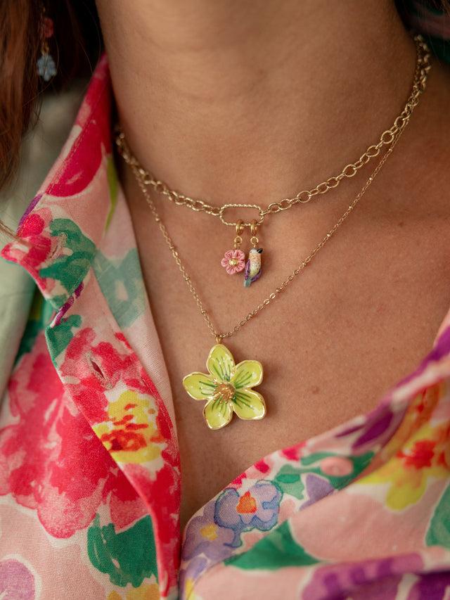 Nach Bijoux Collier Fleur Jaune