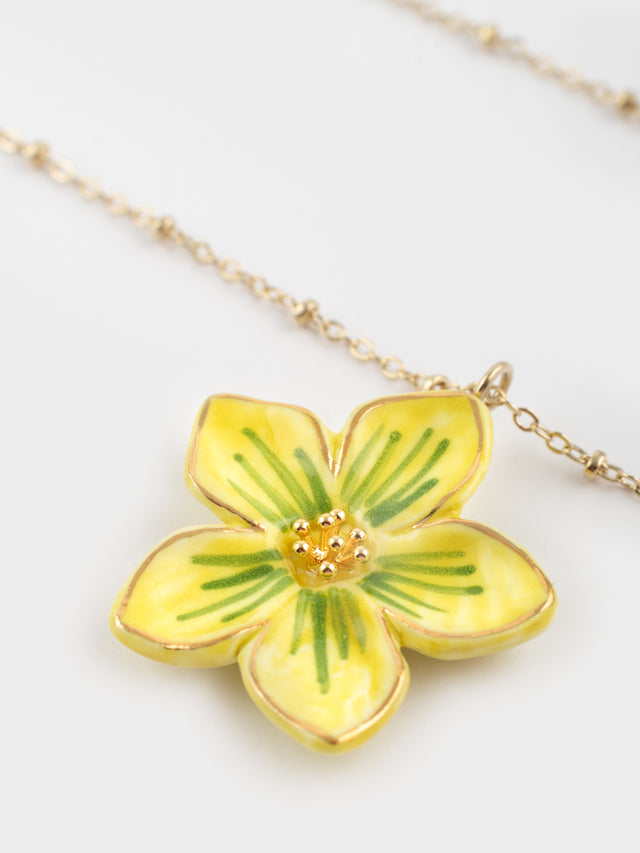 Nach Bijoux Collier Fleur Jaune