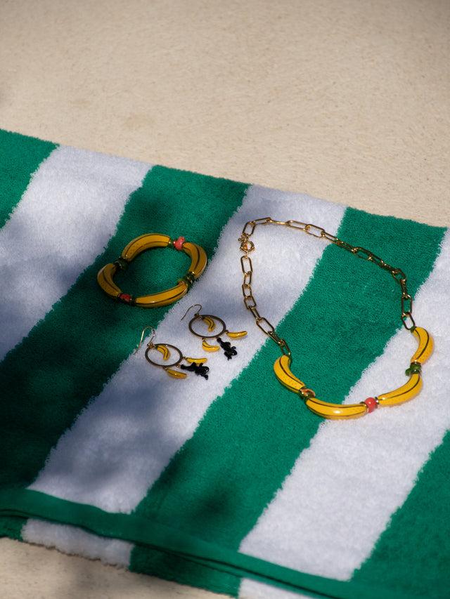 Nach Bijoux Collier Fruits & Perles Bananes Jaunes