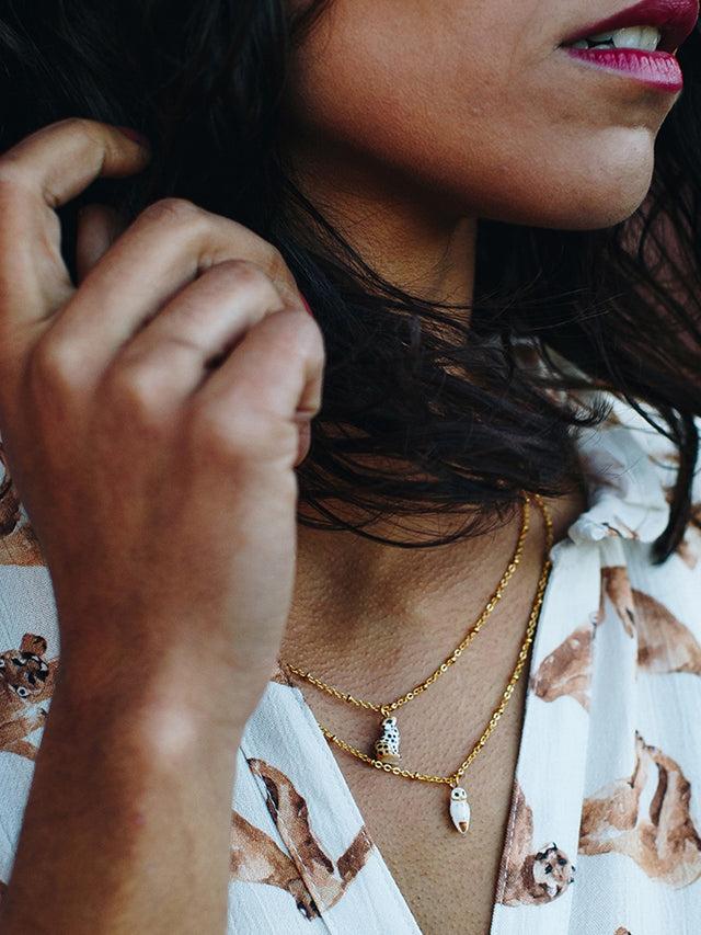 Nach Bijoux Collier Léopard Assis