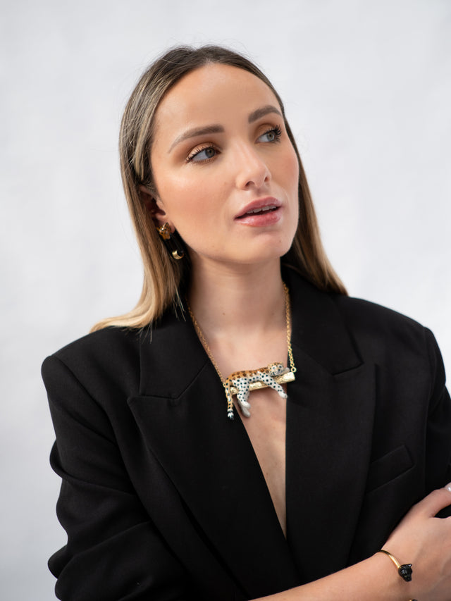 Nach Bijoux Collier Léopard Sur Branche