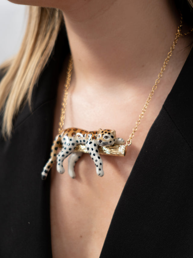 Nach Bijoux Collier Léopard Sur Branche