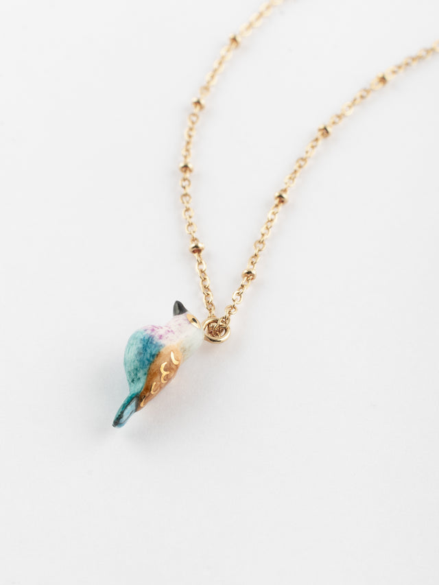 nach bijoux Collier oiseau rollier