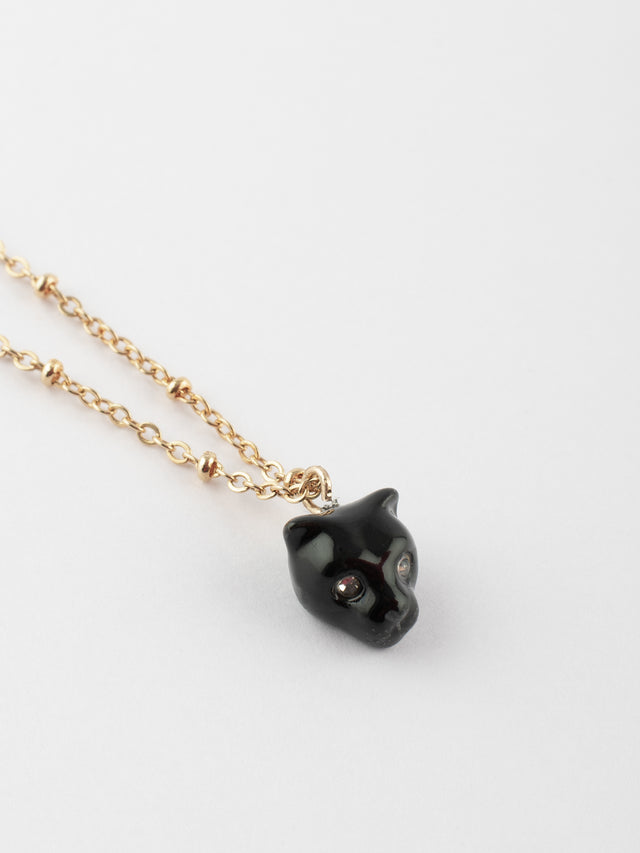 Nach Bijoux Collier Panthère Noire à Strass