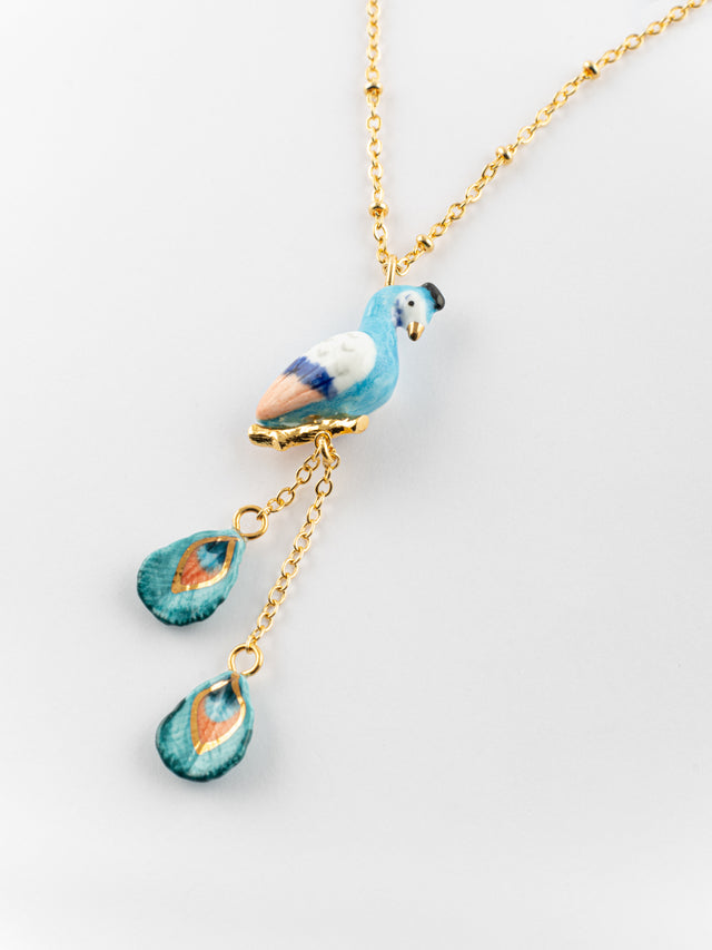 nach bijoux Collier paon sur branche