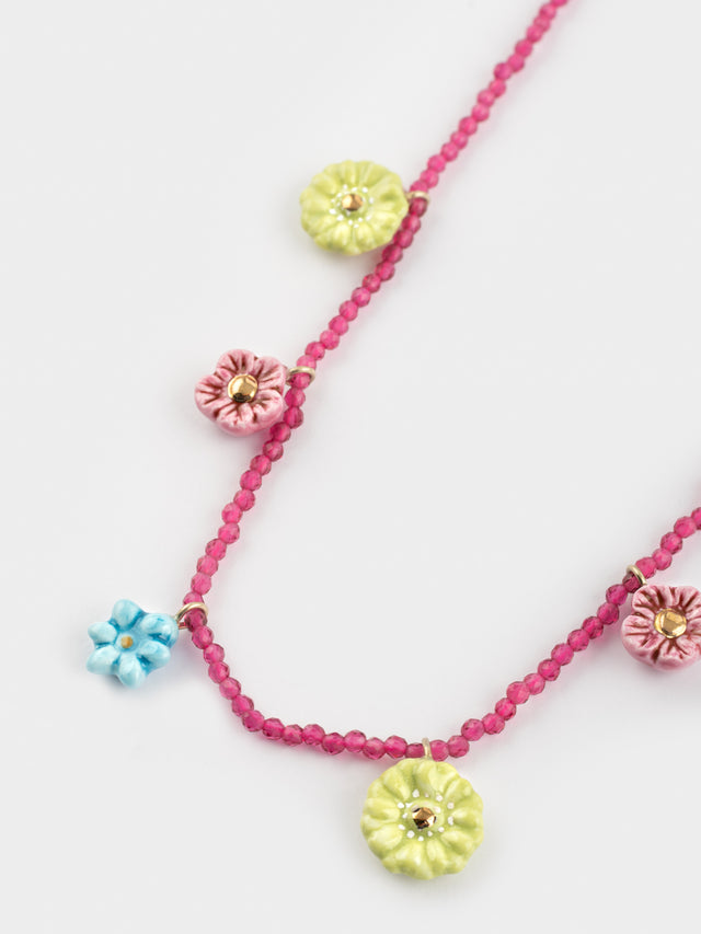 Nach Bijoux Collier Perles Et Fleurs
