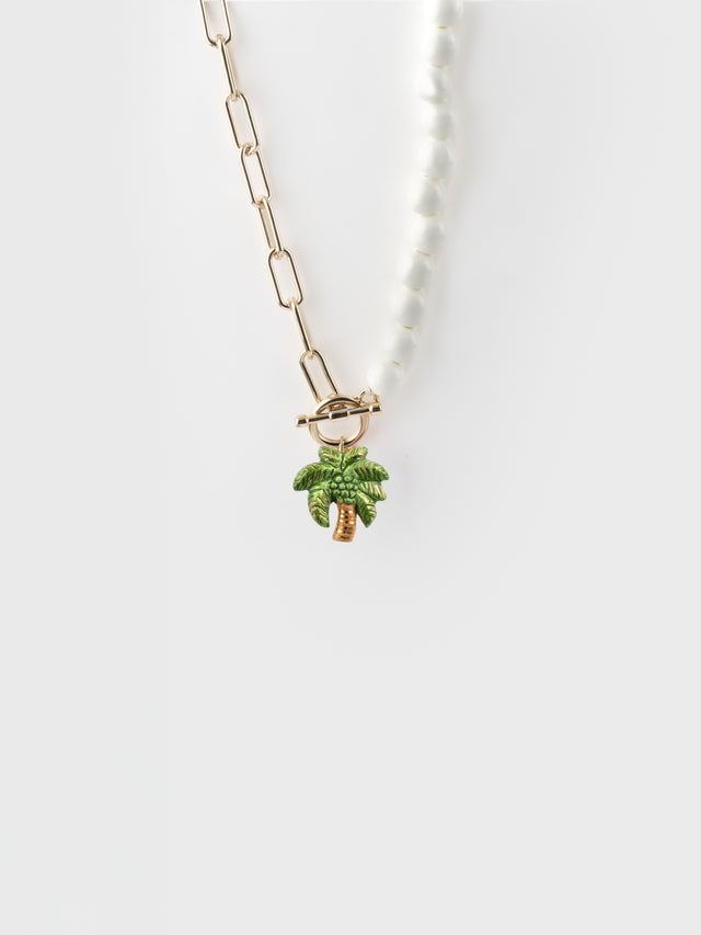 Nach Bijoux Collier Perles Et Palmier