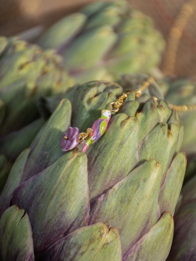 Nach Bijoux Collier Perroquet Et Pensée
