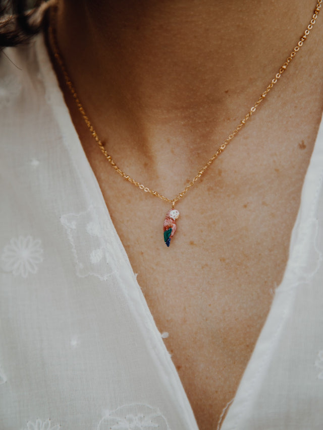 Nach Bijoux Collier Perroquet Rose