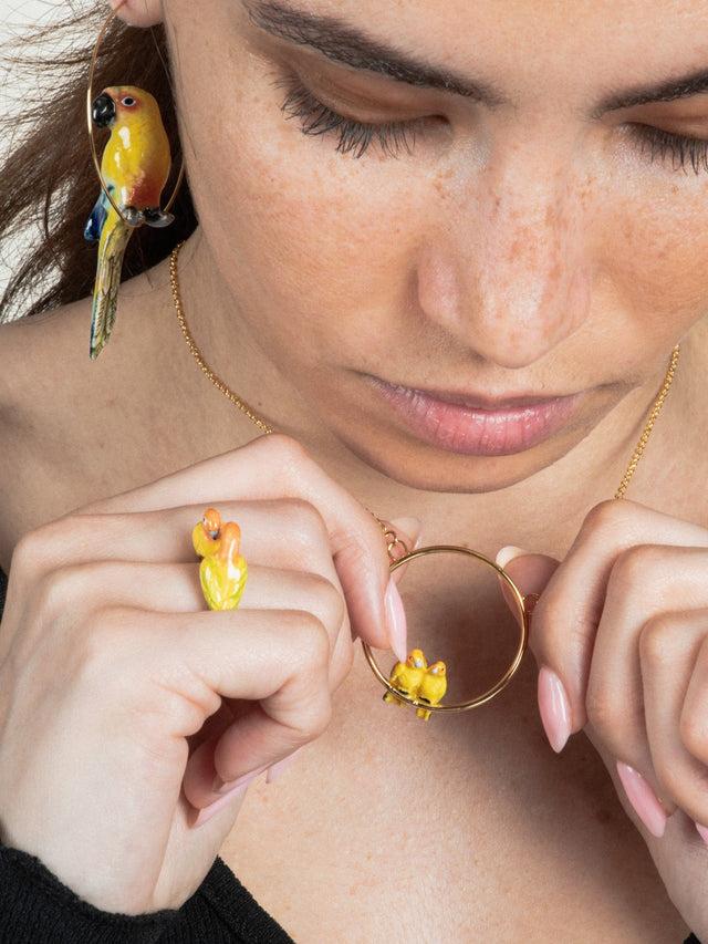 Nach Bijoux Collier Rond Couple De Perroquets