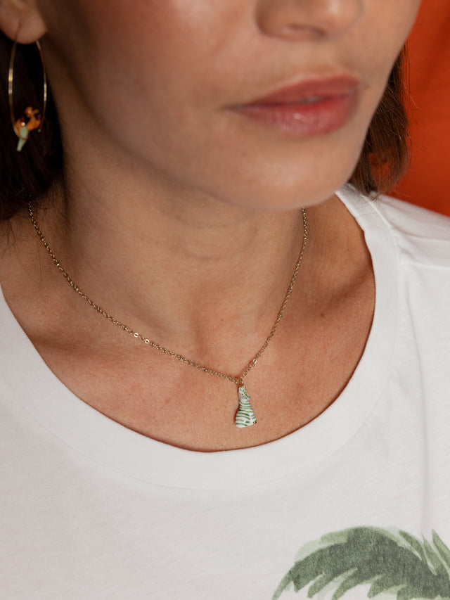 Nach Bijoux Collier Zèbre Vert