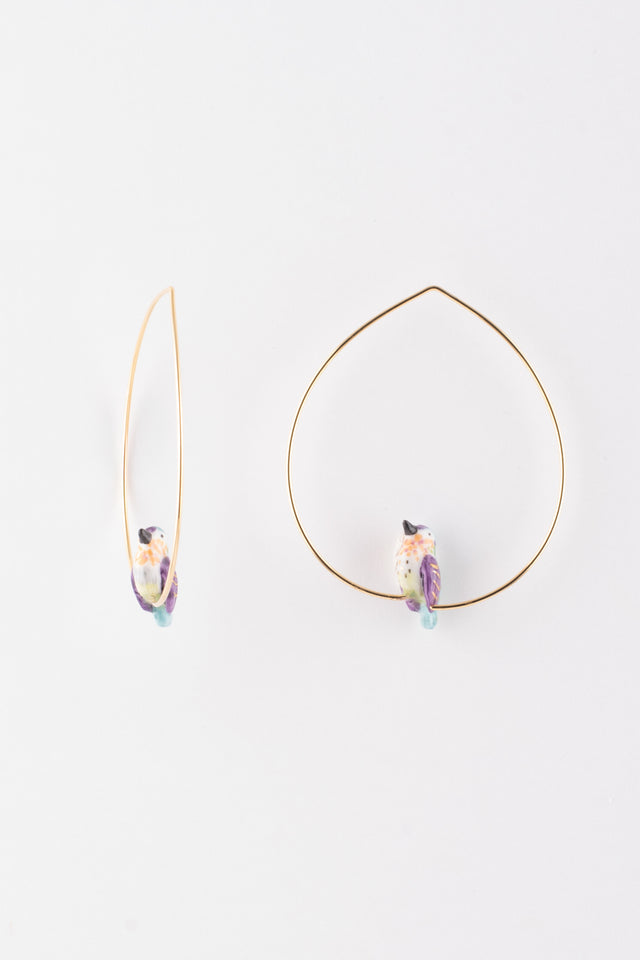 nach bijoux Créoles colibri d'Anna