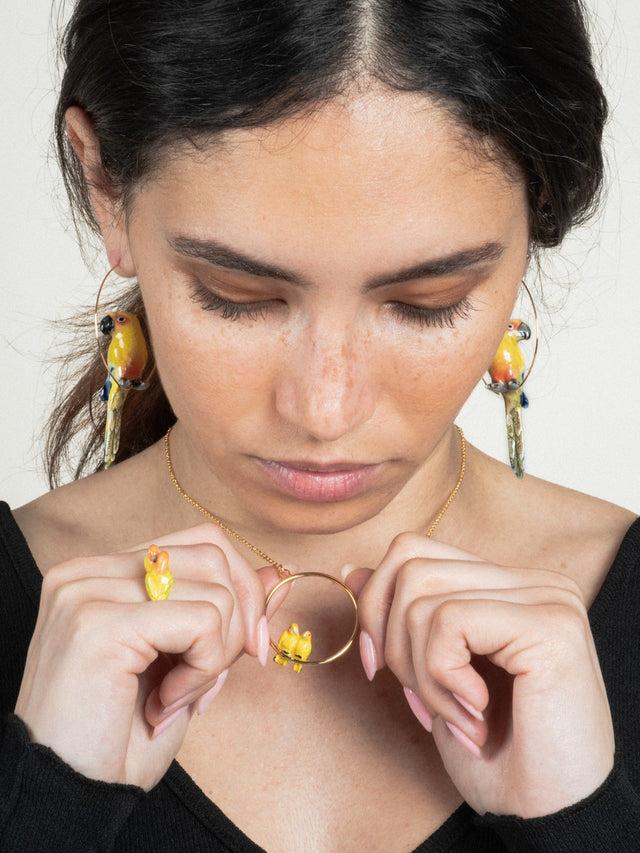 Nach Bijoux Créoles Oiseau Conure Soleil