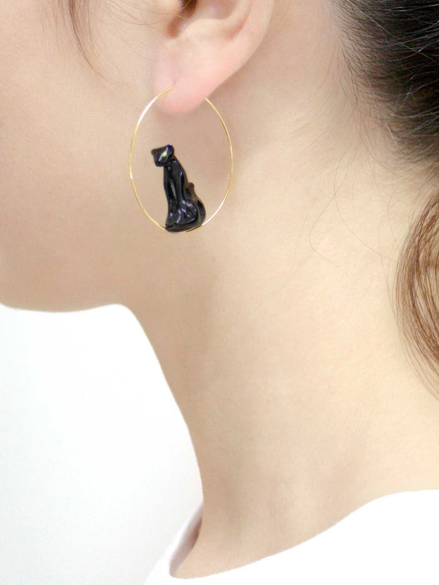 Nach Bijoux Créoles Panthère Noire