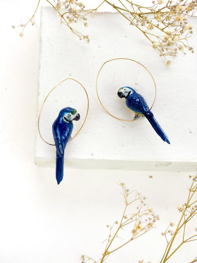 Nach Bijoux Créoles Perroquet Bleu