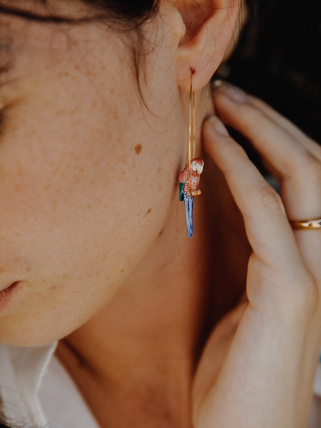 Nach Bijoux Créoles Perroquet Rose