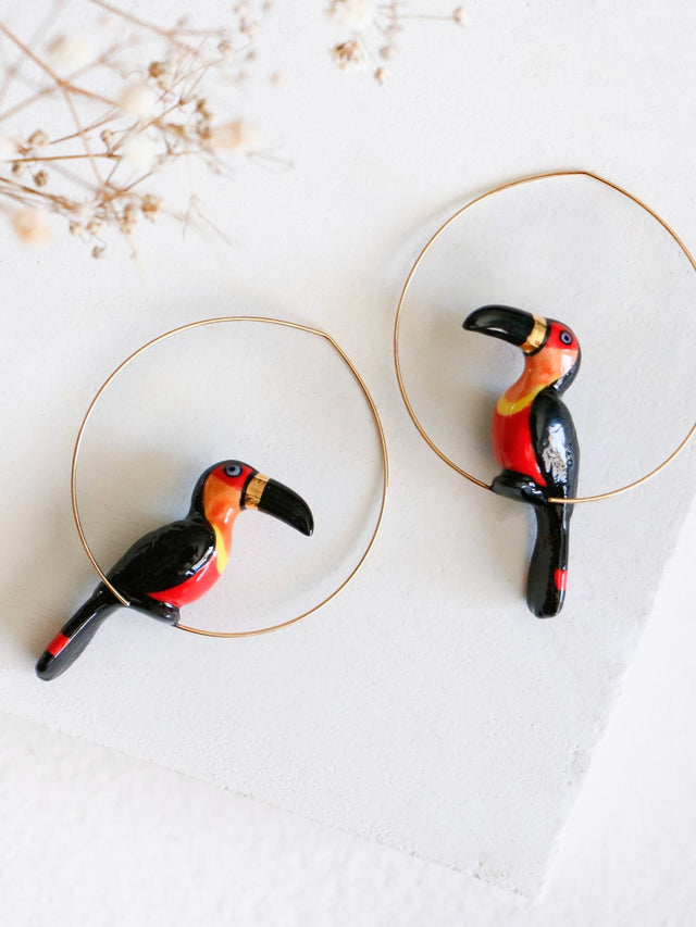 Nach Bijoux Créoles Toucan Bec Doré
