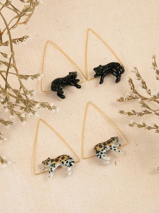 Nach Bijoux Créoles Triangle Léopard