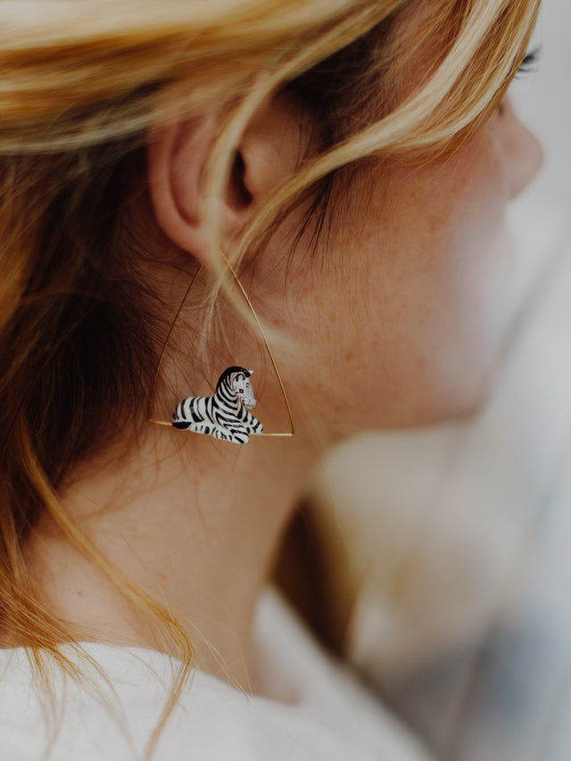 Nach Bijoux Créoles Triangle Zèbre