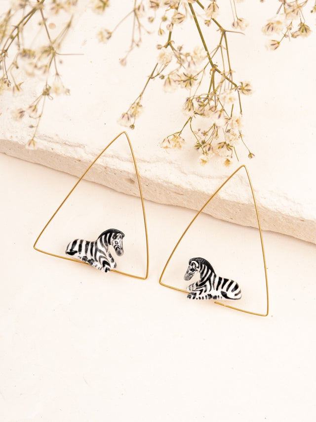 Nach Bijoux Créoles Triangle Zèbre