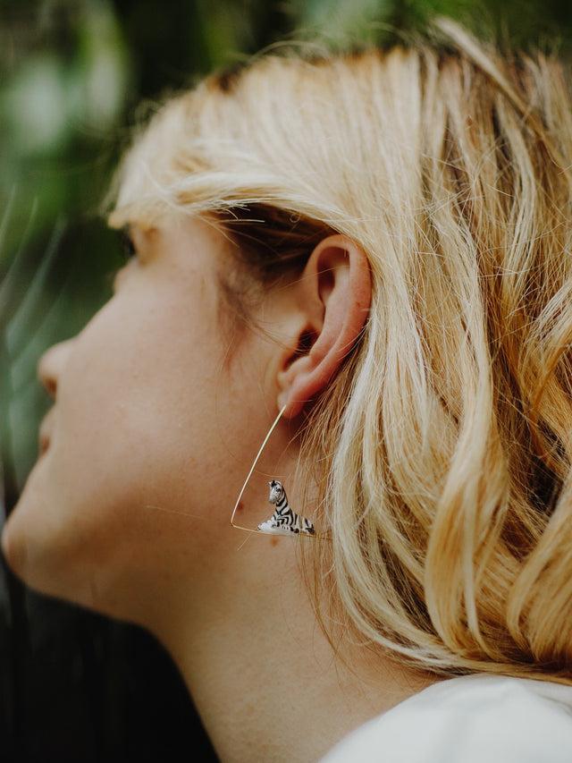 Nach Bijoux Créoles Triangle Zèbre