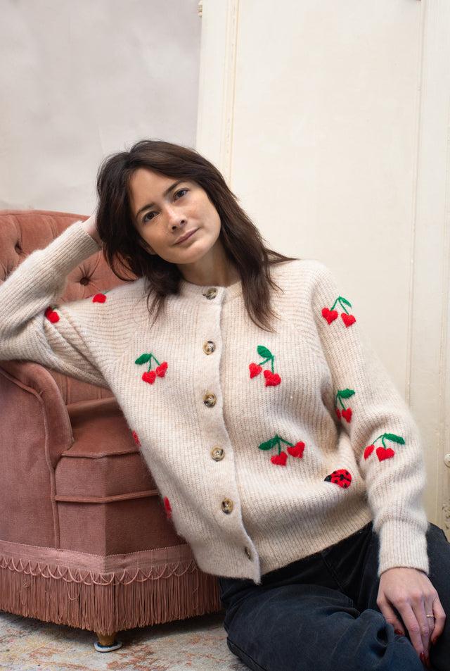 Nach Bijoux Gilet Beige En Maille - Chérie Cherry