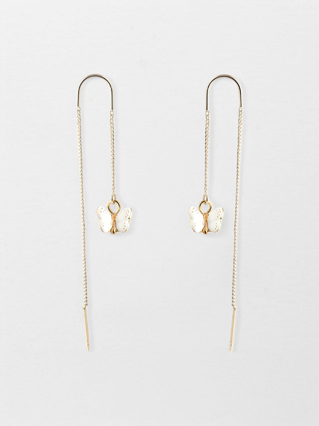 nach bijoux Longues boucles d'oreilles papillon