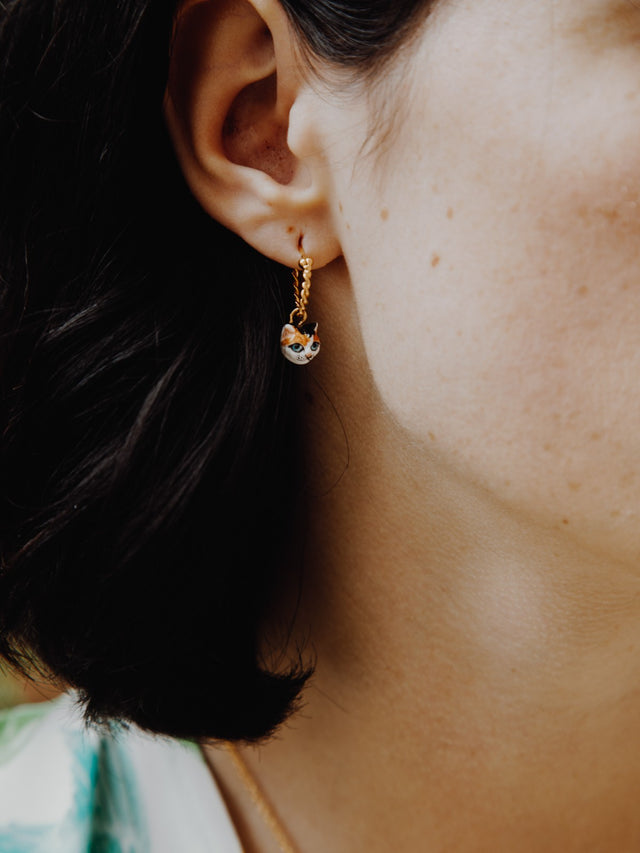 Nach Bijoux Mini Créole Chat - Vendue à L'unité