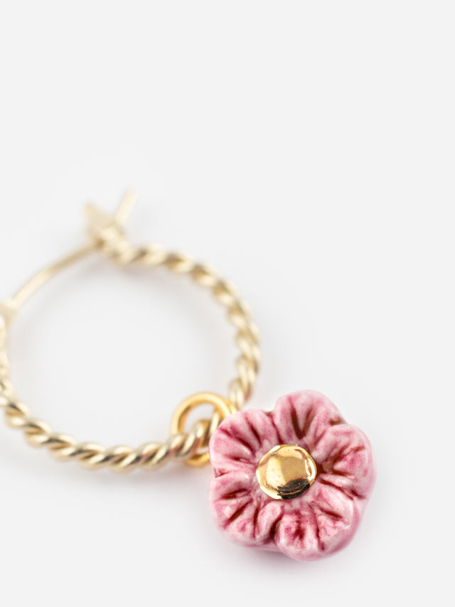 Nach Bijoux Mini Créole Fleur Rose